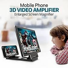 3D Phone Screen Magnifier Portable Amplifier for Movies & Videos, Enlarged View for Comfortable Mobile Watching